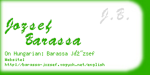 jozsef barassa business card